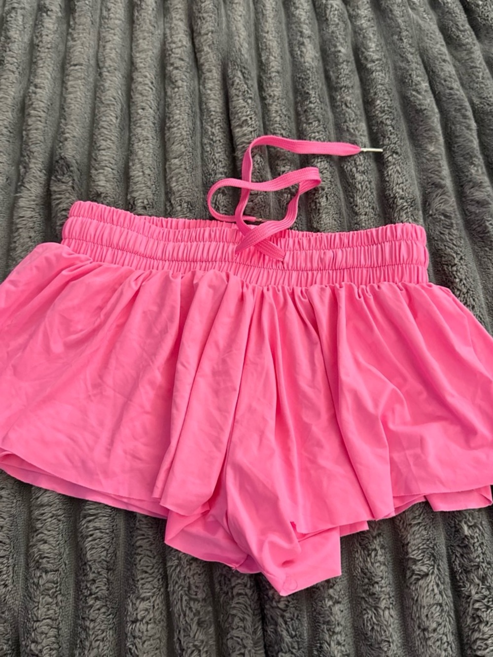 Amazon Women's Bright Pink Maxi Skirt with Elastic Drawstring Waist